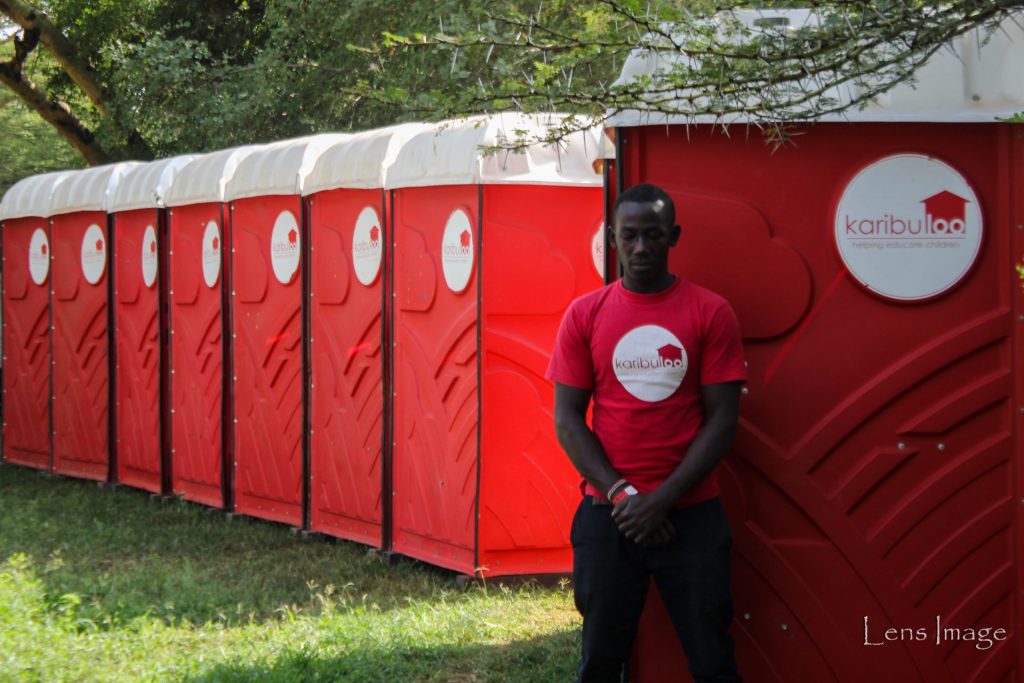 A row of cabins at one of the events